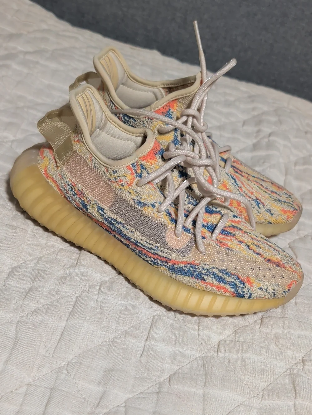 Adidas Yeezy Boost 350 V2 Low MX Oat Kids Sneakers - Cream/Pastel